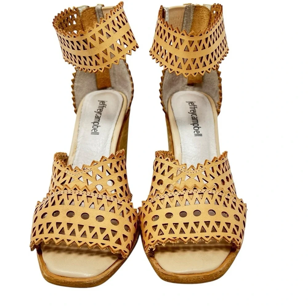 Jeffrey Campbell Camel Cutout Wedges